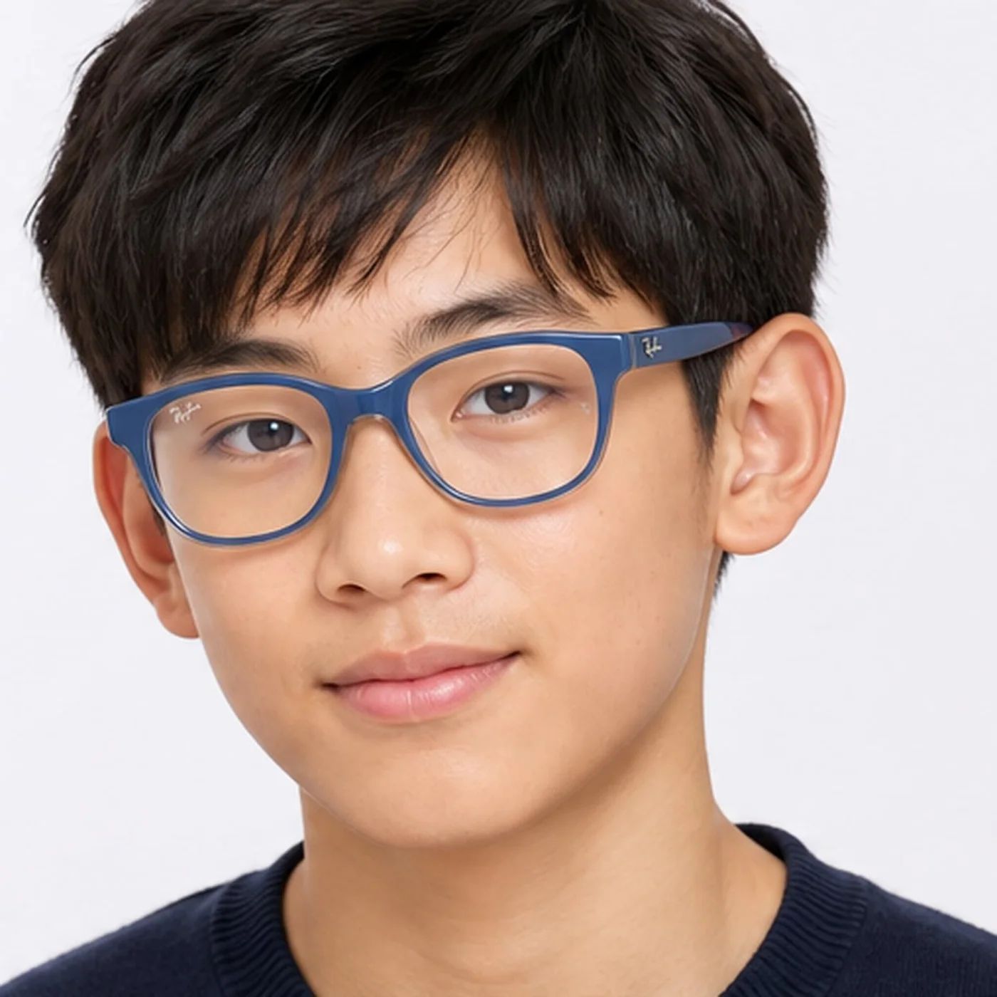 Gọng kính trẻ em Rayban Junior RY1950 7203 - Xanh dương phối trong suốt tự nhiên