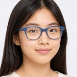 Gọng kính trẻ em Rayban Junior RY1950 7203 - Xanh dương phối trong suốt tự nhiên