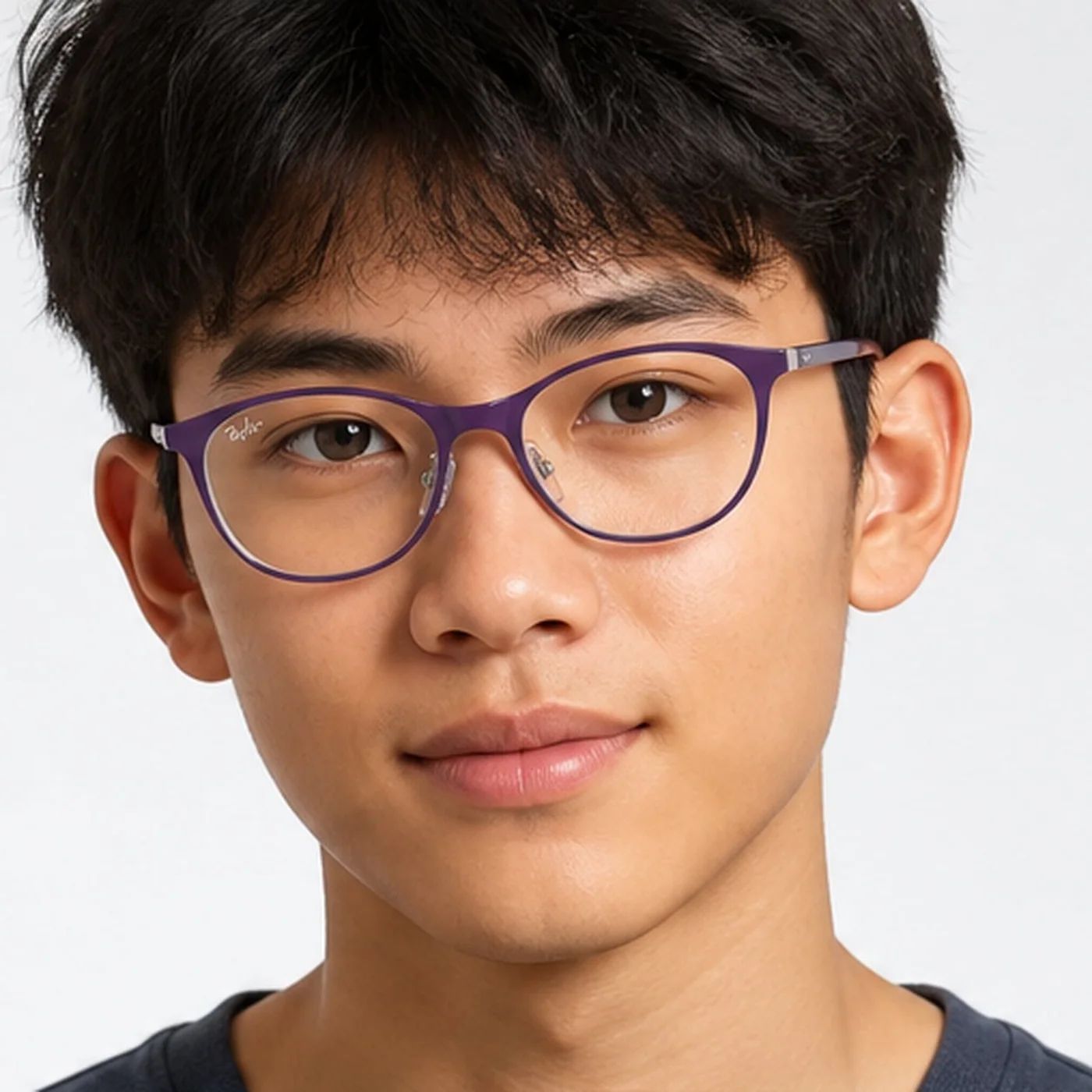 Gọng kính trẻ em Rayban Junior RY9552V 4098 - Tím mờ phối bạc