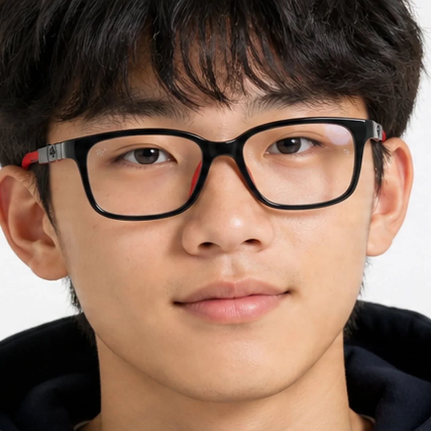 Gọng kính trẻ em Rayban Junior RYA1980 7529 - Đen và đỏ