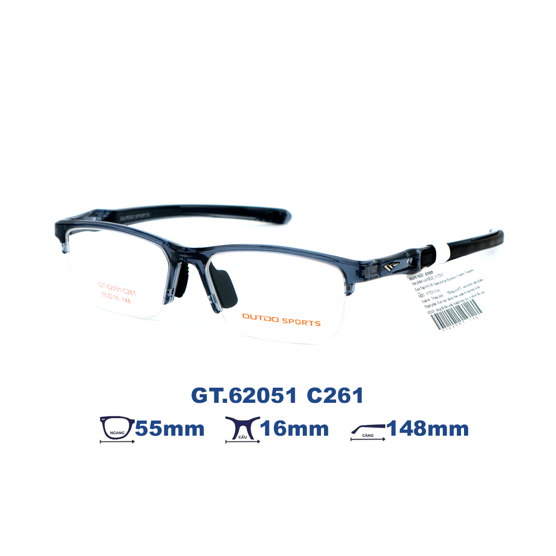 Gọng kính OUTDO GT.62051 C261