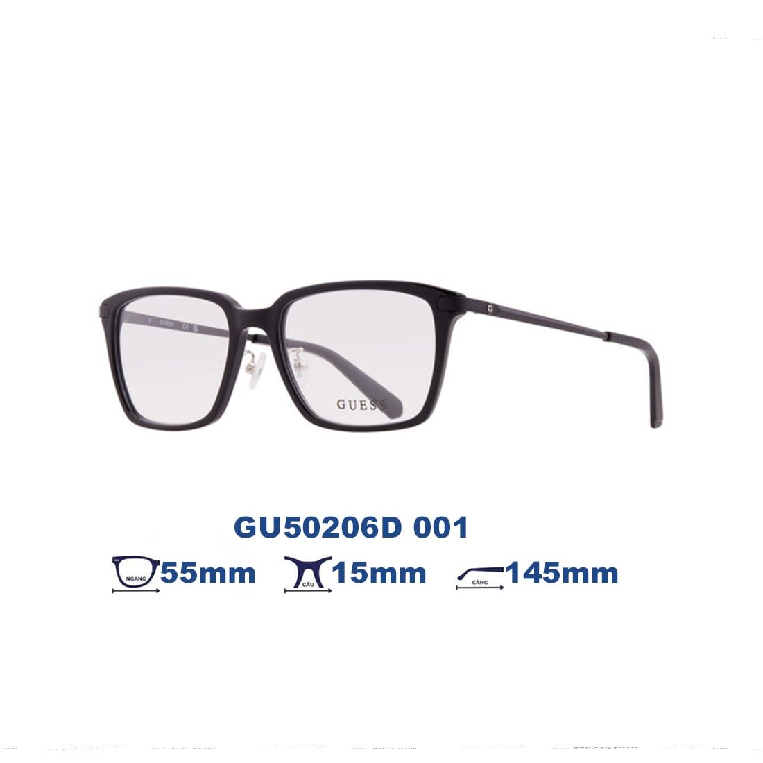  Gọng kính GUESS GU50206D 001 