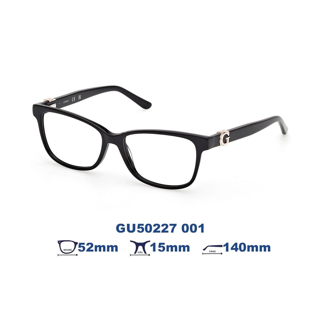  Gọng kính GUESS GU50227 001 