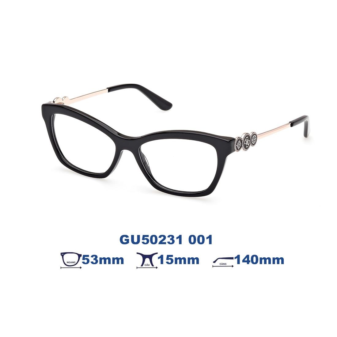  Gọng kính GUESS GU50231 001 