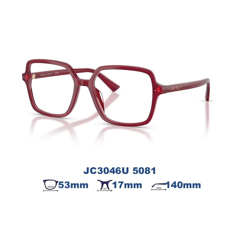 Kính mát Jimmy Choo JC3046U 5081 - Đỏ trong