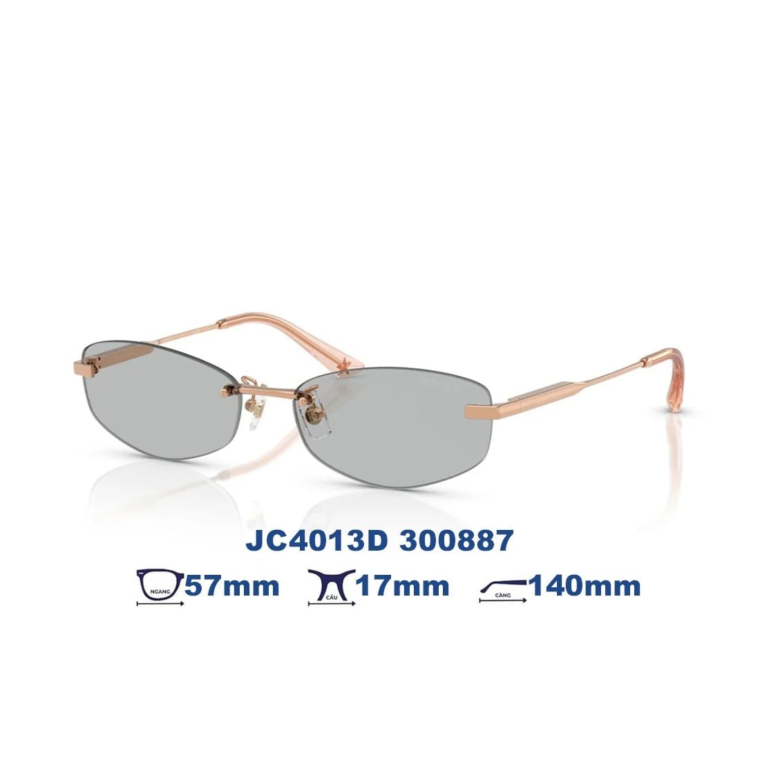 Kính mát Jimmy Choo JC4013D 3008/87 - Hồng gold