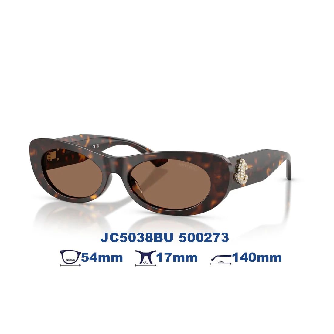 Kính mát Jimmy Choo JC5038BU 5002/73 - Đồi mồi