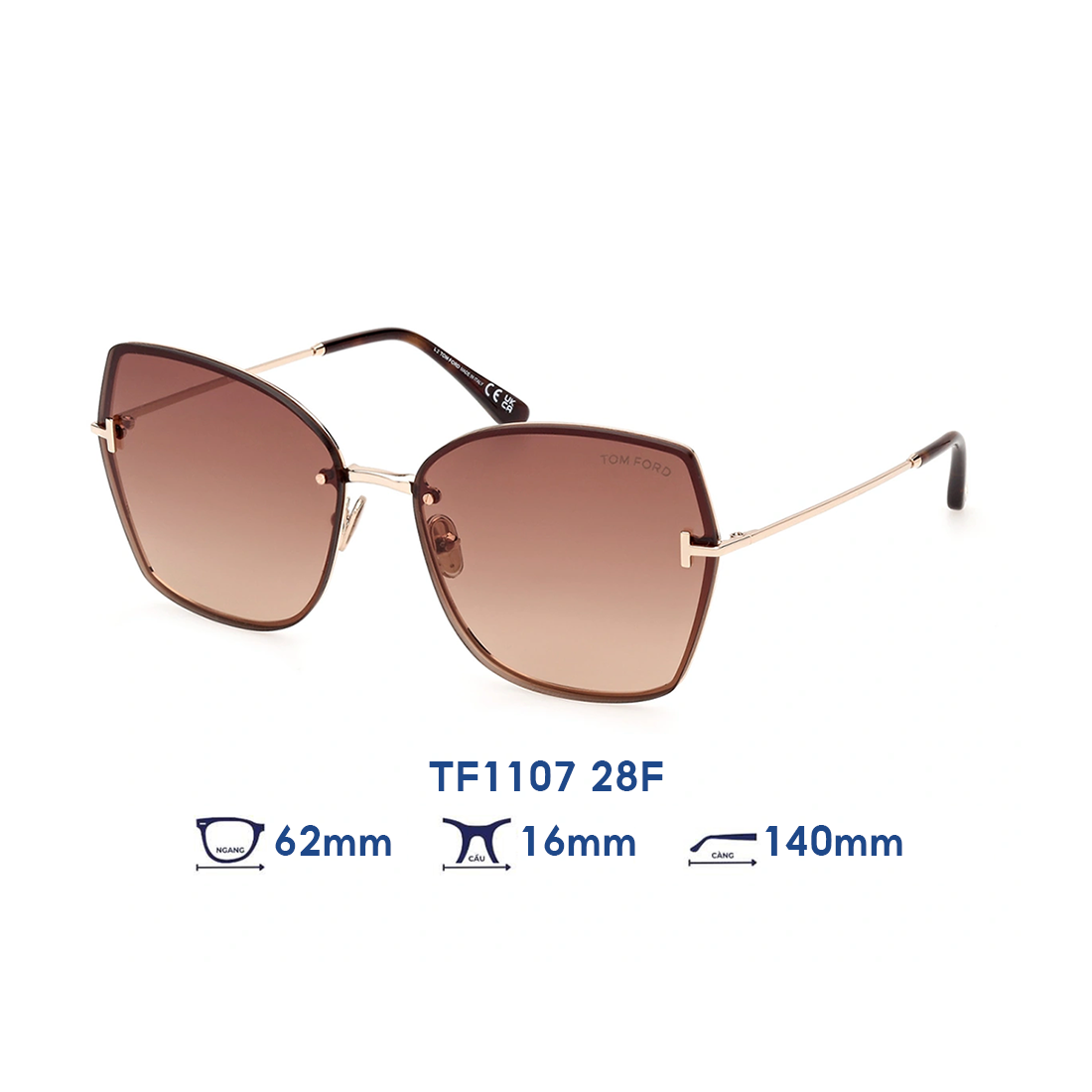 Kính mát Tom Ford TF1107 28F 