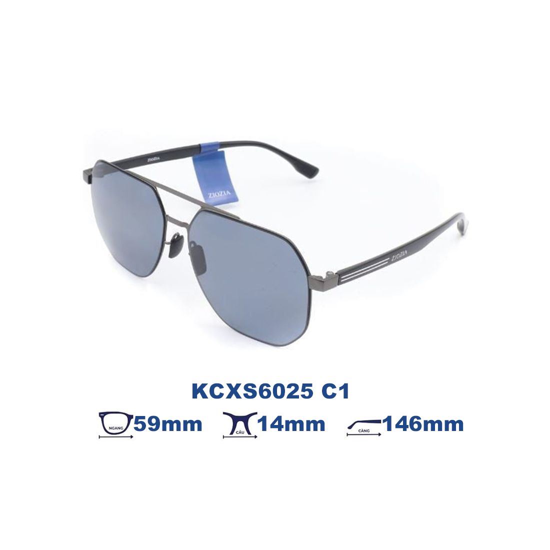  Kính mát Ziozia KCXS6025 C1 