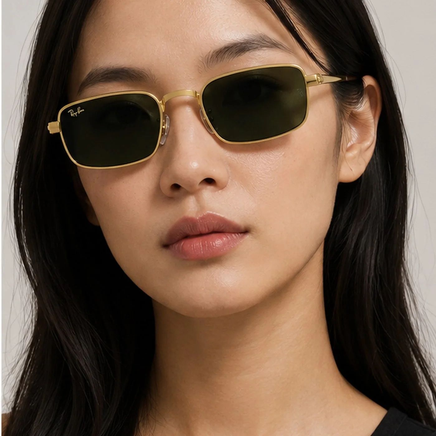 Kính mát Rayban A$AP Rocky Metal 2026 RB3927 001/31 - Gọng vàng Arista, tròng xanh lá