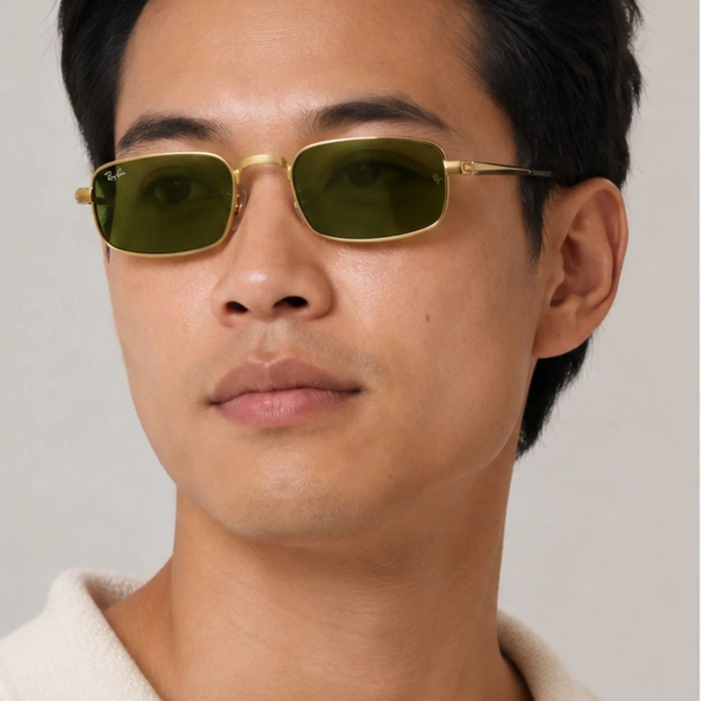 Kính mát Rayban A$AP Rocky Metal 2026 RB3927 001/4E - Gọng vàng Arista, tròng xanh lá