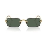 Kính mát Rayban A$AP Rocky Metal 2026 RB3928 001/71 - Gọng vàng Arista, tròng xanh lá đậm