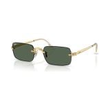 Kính mát Rayban A$AP Rocky Metal 2026 RB3928 001/71 - Gọng vàng Arista, tròng xanh lá đậm