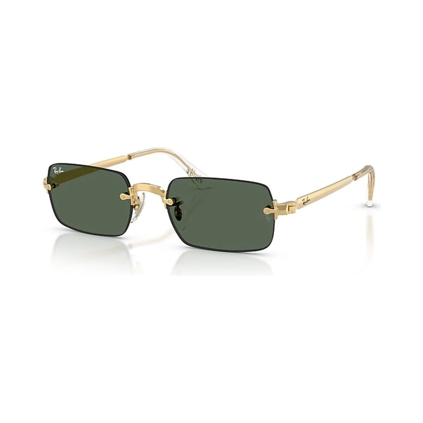 Kính mát Rayban A$AP Rocky Metal 2026 RB3928 001/71 - Gọng vàng Arista, tròng xanh lá đậm