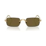 Kính mát Rayban A$AP Rocky Metal 2026 RB3928 001/73 - Gọng vàng Arista, tròng nâu đậm