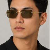 Kính mát Rayban A$AP Rocky Metal 2026 RB3928 001/73 - Gọng vàng Arista, tròng nâu đậm