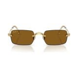 Kính mát Rayban A$AP Rocky Metal 2026 RB3928 001/83 - Gọng vàng Arista, tròng nâu đậm phân cực