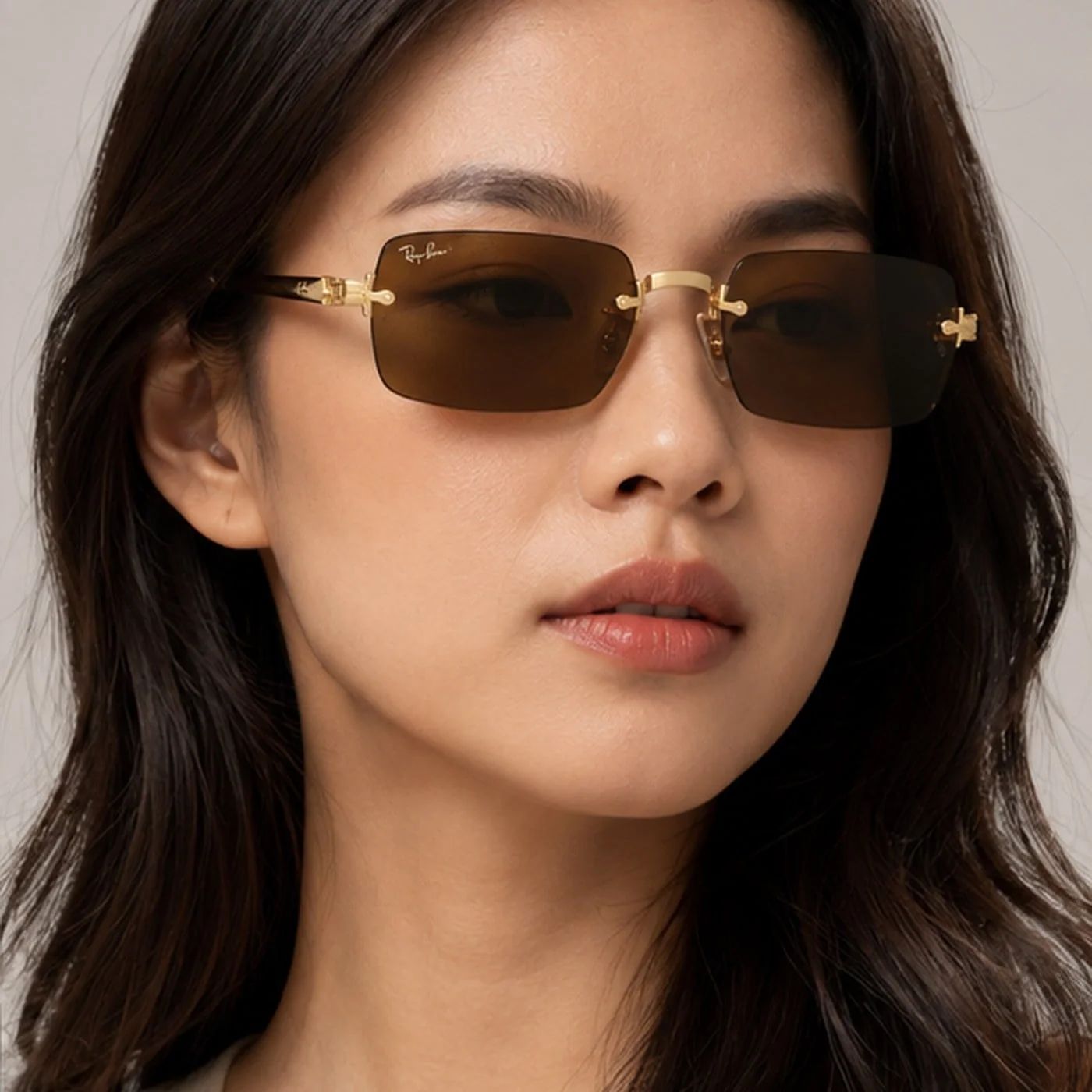 Kính mát Rayban A$AP Rocky Metal 2026 RB3928 001/83 - Gọng vàng Arista, tròng nâu đậm phân cực