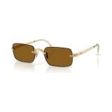 Kính mát Rayban A$AP Rocky Metal 2026 RB3928 001/83 - Gọng vàng Arista, tròng nâu đậm phân cực