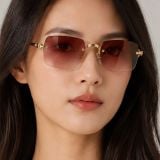 Kính mát Rayban A$AP Rocky Metal 2026 RB3928 001/8H - Gọng vàng Arista, tròng trong chuyển tím đậm