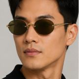 Kính mát Rayban A$AP Rocky Metal 2026 RB3929 001/73 - Gọng vàng Arista, tròng nâu đậm