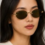 Kính mát Rayban A$AP Rocky Metal 2026 RB3929 001/73 - Gọng vàng Arista, tròng nâu đậm