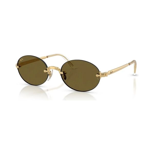 Kính mát Rayban A$AP Rocky Metal 2026 RB3929 001/73 - Gọng vàng Arista, tròng nâu đậm