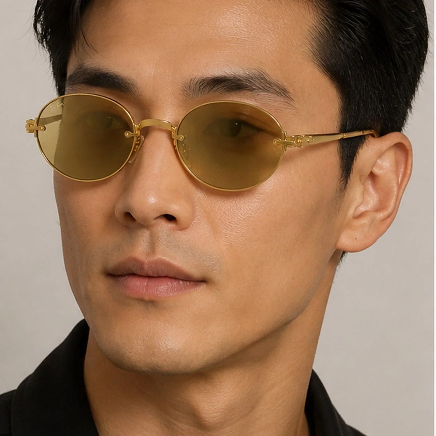 Kính mát Rayban A$AP Rocky Metal 2026 RB3929 001/7I - Gọng vàng Arista, tròng nâu chuyển sắc phủ gương vàng