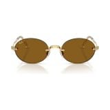 Kính mát Rayban A$AP Rocky Metal 2026 RB3929 001/83 - Gọng vàng Arista, tròng nâu đậm phân cực