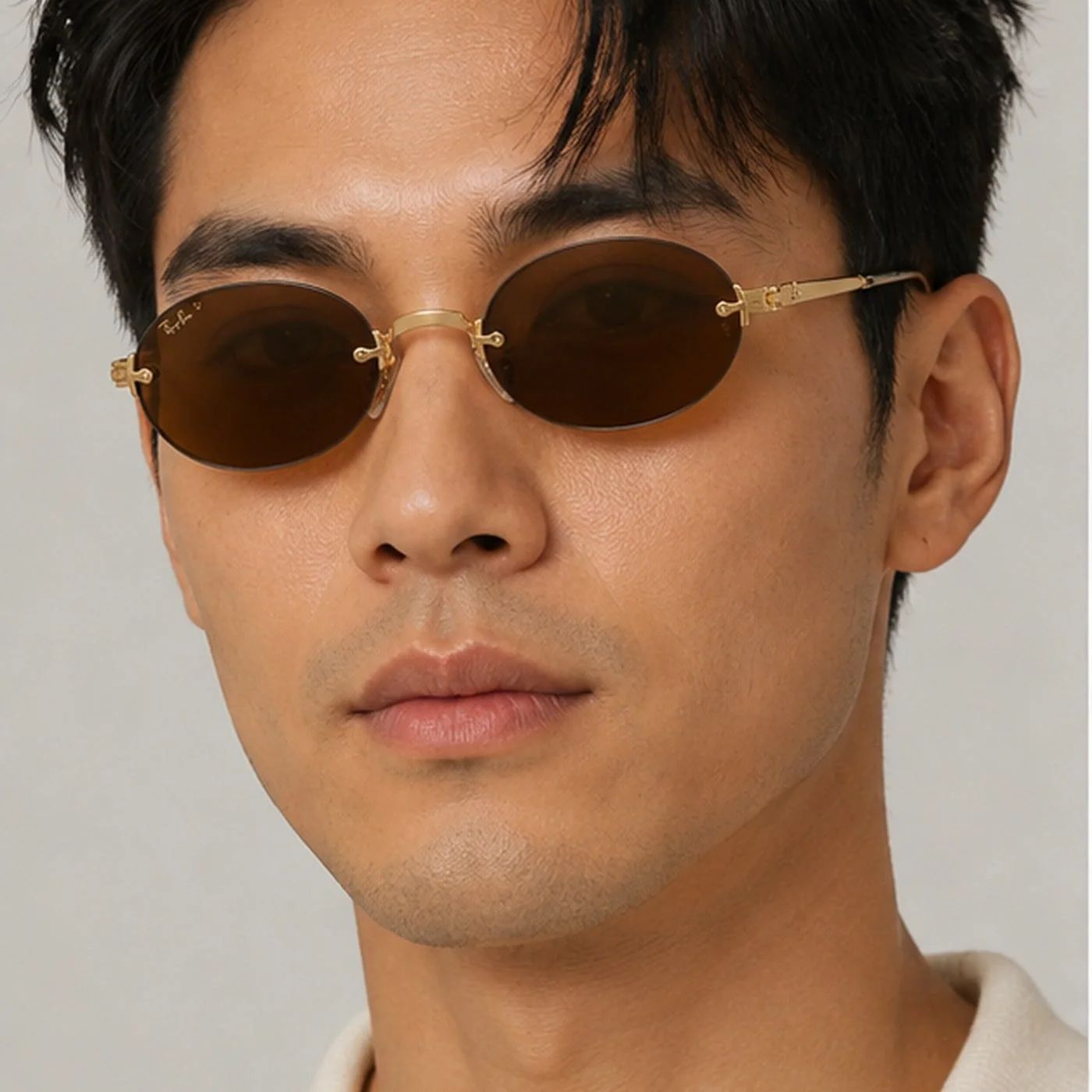 Kính mát Rayban A$AP Rocky Metal 2026 RB3929 001/83 - Gọng vàng Arista, tròng nâu đậm phân cực