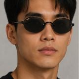 Kính mát Rayban A$AP Rocky Metal 2026 RB3929 002/81 - Gọng đen, tròng xám đậm phân cực