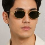 Kính mát Rayban A$AP Rocky Metal 2026 RB3931 001/31 - Gọng vàng Arista, tròng xanh lá