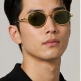 Kính mát Rayban A$AP Rocky Metal 2026 RB3931 001/4E - Gọng vàng Arista, tròng xanh lá