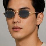 Kính mát Rayban A$AP Rocky Metal 2026 RB3931 001/56 - Gọng vàng Arista, tròng xanh dương