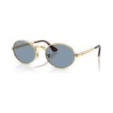 Kính mát Rayban A$AP Rocky Metal 2026 RB3931 001/56 - Gọng vàng Arista, tròng xanh dương