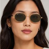 Kính mát Rayban A$AP Rocky Metal 2026 RB3931 001/58 - Gọng vàng Arista, tròng xanh lá phân cực
