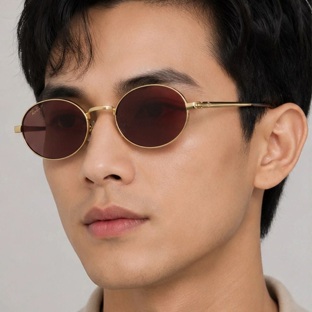Kính mát Rayban A$AP Rocky Metal 2026 RB3931 001/AF - Gọng vàng Arista, tròng tím phân cực