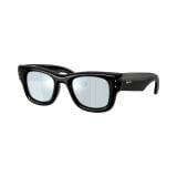 Kính mát Rayban A$AP Rocky Wayfarer Puffer RB4940 601/30 - Đen bóng, tròng xanh lá tráng gương bạc