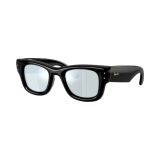 Kính mát Rayban A$AP Rocky Wayfarer Puffer RB4940 601/30 - Đen bóng, tròng xanh lá tráng gương bạc