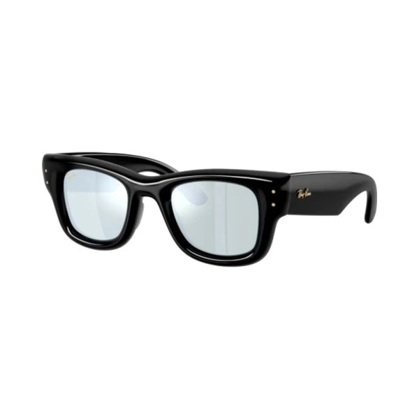 Kính mát Rayban A$AP Rocky Wayfarer Puffer RB4940 601/30 - Đen bóng, tròng xanh lá tráng gương bạc