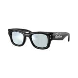 Kính mát Rayban A$AP Rocky Wayfarer Puffer Crystal Edition RB4940B 686430 - Đen bóng, tròng xanh lá tráng gương bạc