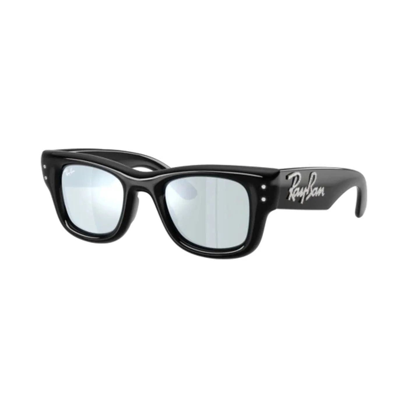 Kính mát Rayban A$AP Rocky Wayfarer Puffer Crystal Edition RB4940B 686430 - Đen bóng, tròng xanh lá tráng gương bạc