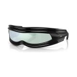 Kính mát Rayban A$AP Rocky Ultra Wrap 001 RB4943 601/30 - Đen bóng, tròng xanh lá tráng gương bạc