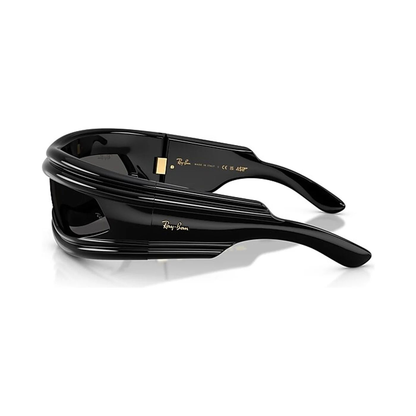 Kính mát Rayban A$AP Rocky Ultra Wrap 001 RB4943 601/87 - Đen bóng, tròng đen siêu đậm