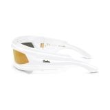 Kính mát Rayban A$AP Rocky Ultra Wrap 001 RB4943 6838/7P - Trắng bóng, tròng nâu tráng gương vàng