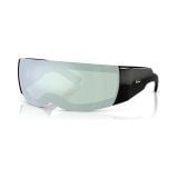 Kính mát Rayban A$AP Rocky Ultra Wrap 002 RB4942 601/30 - Đen bóng, tròng xanh lá tráng gương bạc