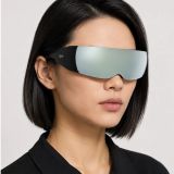 Kính mát Rayban A$AP Rocky Ultra Wrap 002 RB4942 601/30 - Đen bóng, tròng xanh lá tráng gương bạc
