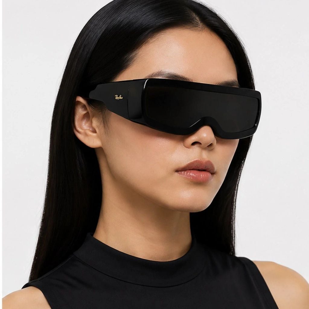 Kính mát Rayban A$AP Rocky Ultra Wrap 002 RB4942 601/87 - Đen bóng, tròng đen siêu đậm