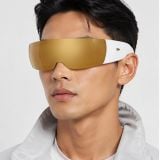 Kính mát Rayban A$AP Rocky Ultra Wrap 002 RB4942 6838/7P - Trắng bóng, tròng nâu tráng gương vàng