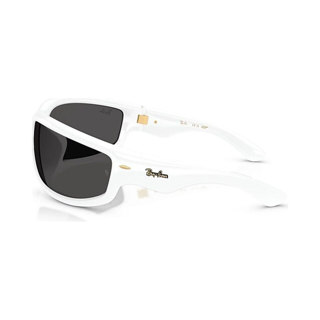 Kính mát Rayban A$AP Rocky Ultra Wrap 003 RB4941 671/87 - Trắng bóng, tròng đen siêu đậm
